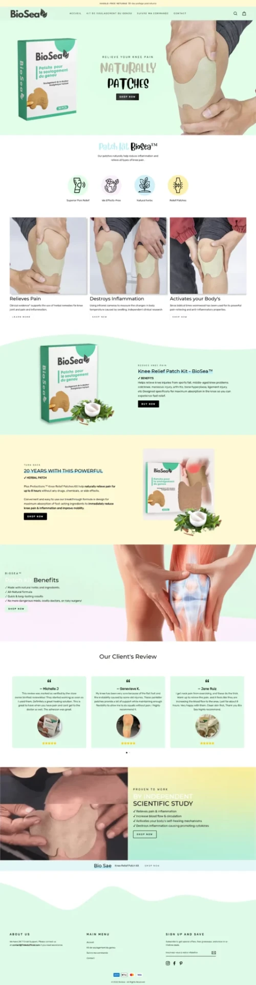 BioSea Shopify store design preview — Health & Wellness