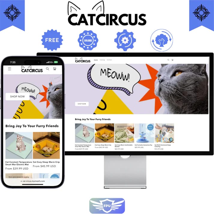 CatCircus Shopify store design preview — Cat Accessories